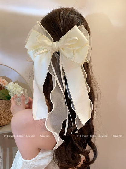 Clip Organza Bow Hair