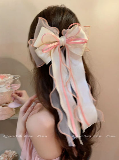 Clip Organza Bow Hair