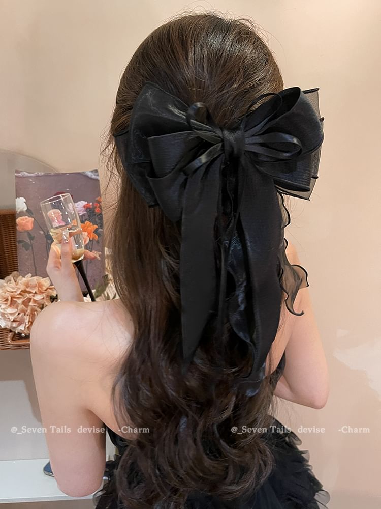 Clip Organza Bow Hair