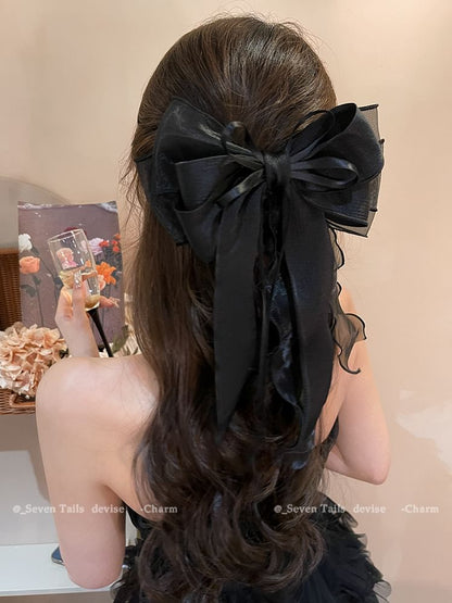 Clip Organza Bow Hair