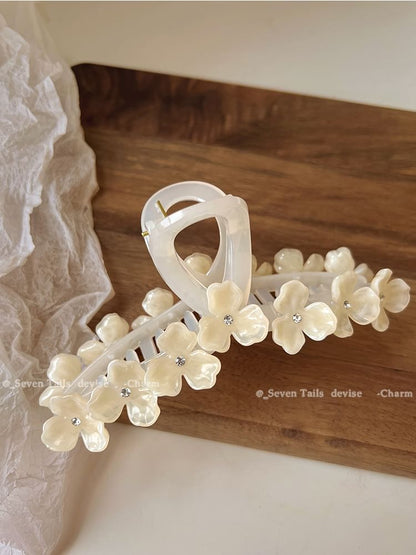Claw Floral Rhinestone Hair