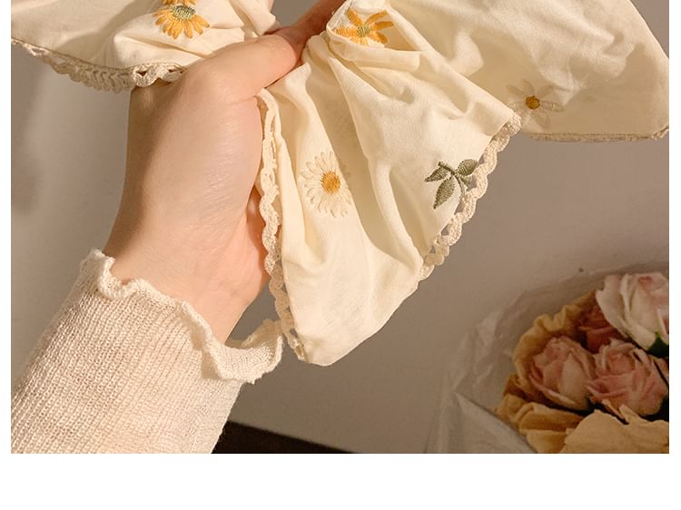 / (Various Floral Embroidered Scrunchie Bandana Designs)