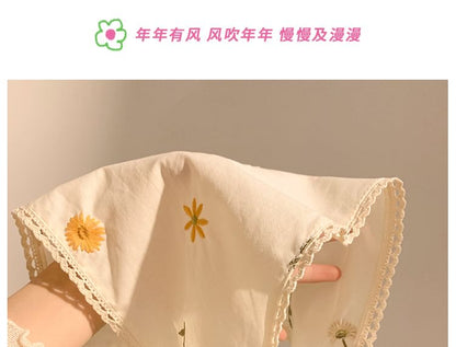 / (Various Floral Embroidered Scrunchie Bandana Designs)