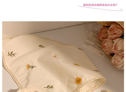 / (Various Floral Embroidered Scrunchie Bandana Designs)