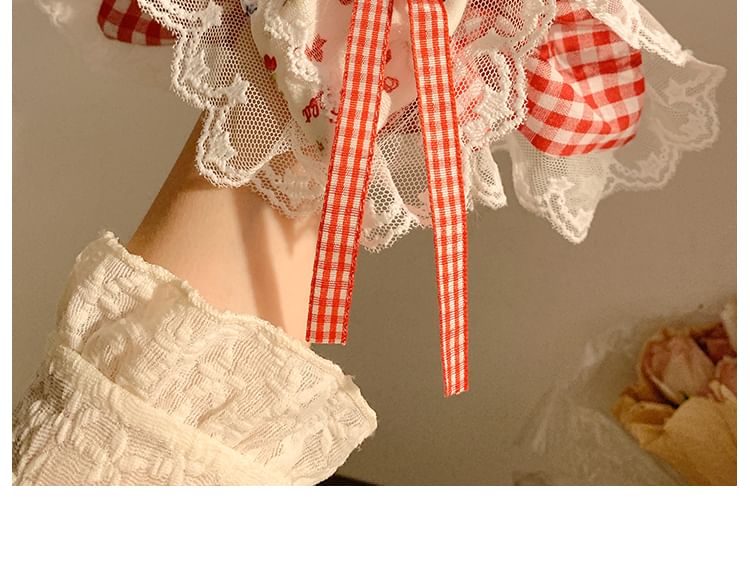 Trim / Lace Cherry Floral Designs) Bandana (Various Scrunchie