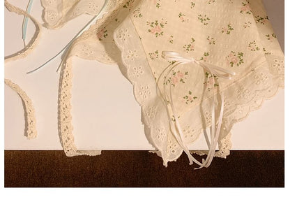 Lace Bandana Designs) / Scrunchie Trim (Various Floral