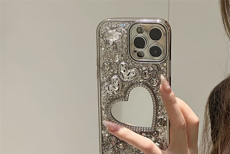 Strap Case Phone Set / Mirrored Heart