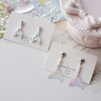 Alloy Designs) Earring (Various Dangle Tail Mermaid