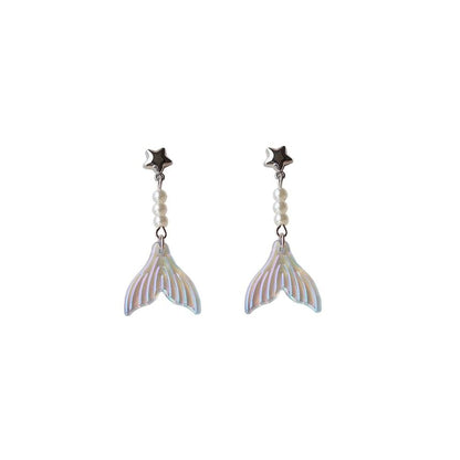 Alloy Designs) Earring (Various Dangle Tail Mermaid