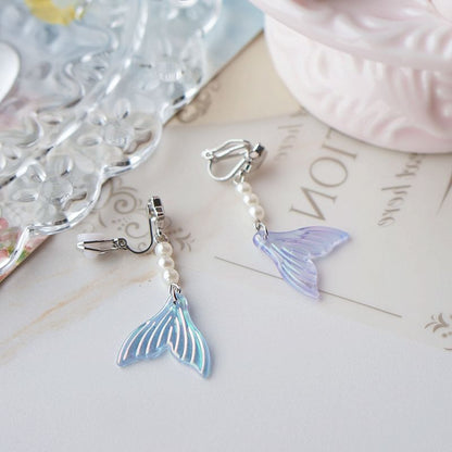 Alloy Designs) Earring (Various Dangle Tail Mermaid