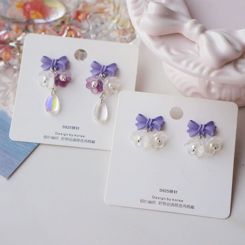 Designs) Alloy Earring (Various Dangle Floral