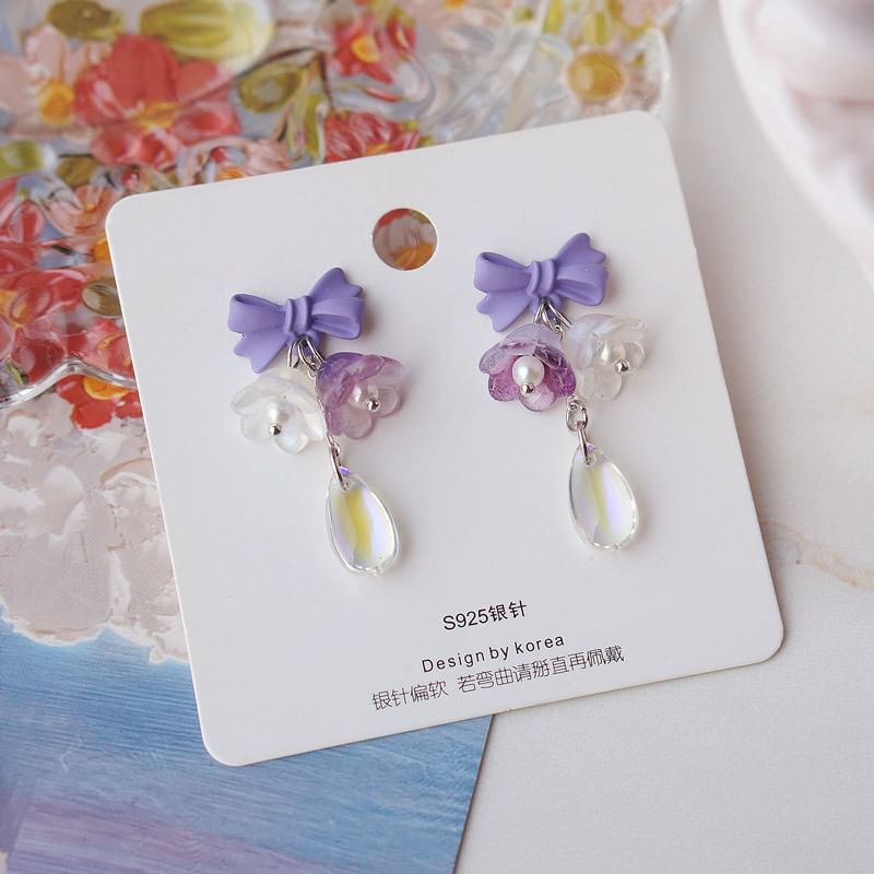 Designs) Alloy Earring (Various Dangle Floral