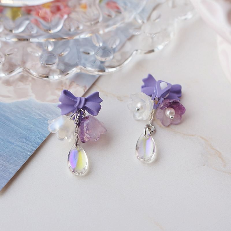 Designs) Alloy Earring (Various Dangle Floral