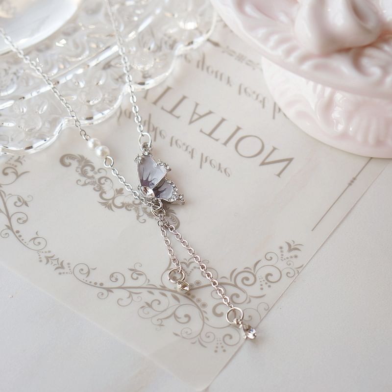 Necklace Butterfly Alloy Pendant