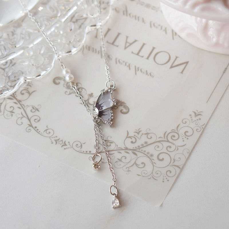 Necklace Butterfly Alloy Pendant