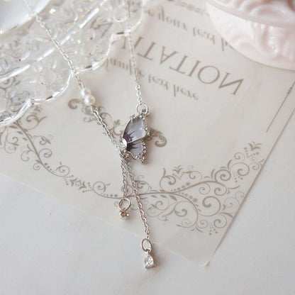 Necklace Butterfly Alloy Pendant