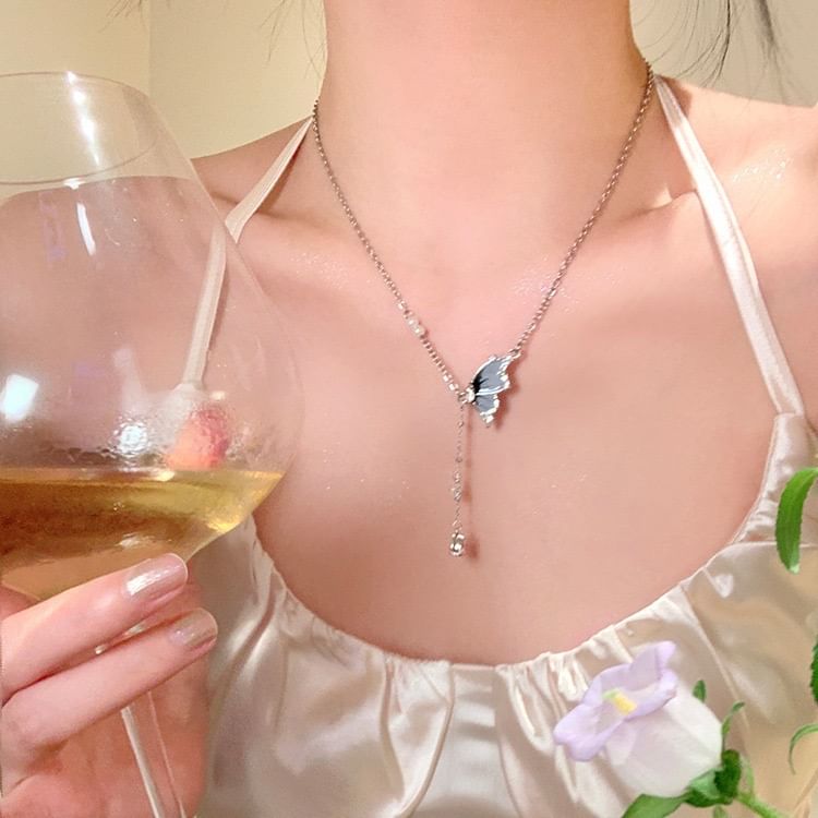 Necklace Butterfly Alloy Pendant
