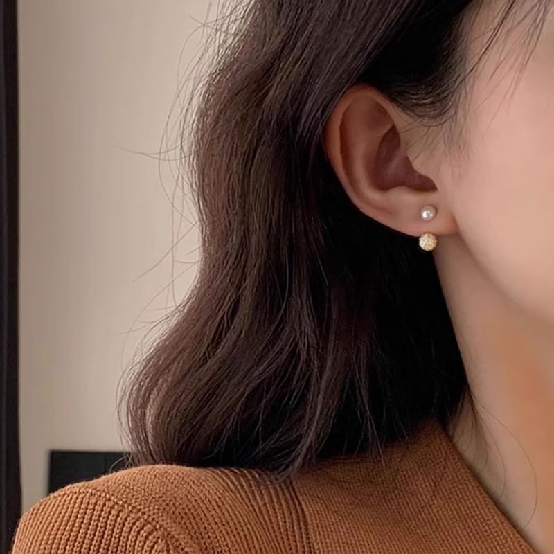 Pearl Faux Ear Rhinestone Jacket