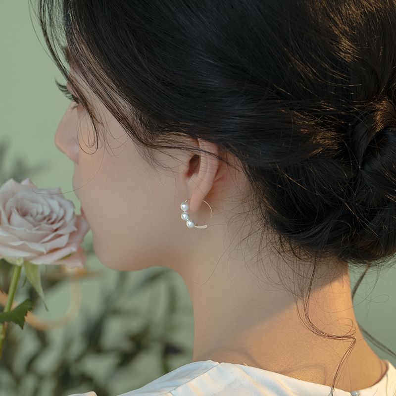 Drop Earring Pearl Faux