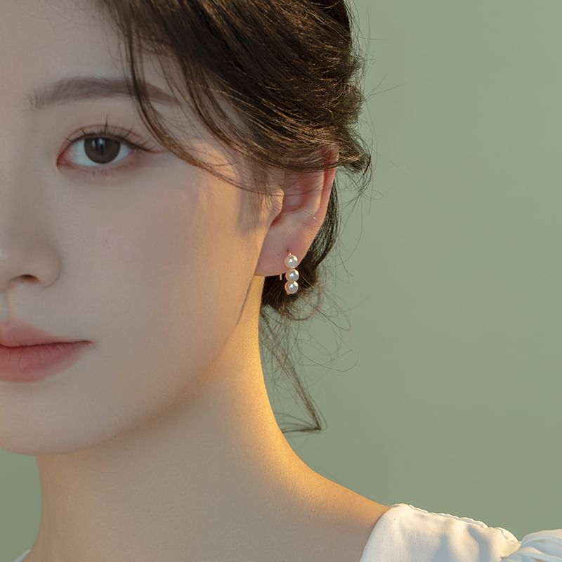 Drop Earring Pearl Faux