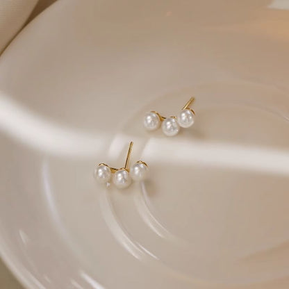 Earring Stud Pearl Faux