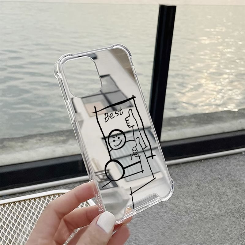 Cartoon Case Mirrored Phone