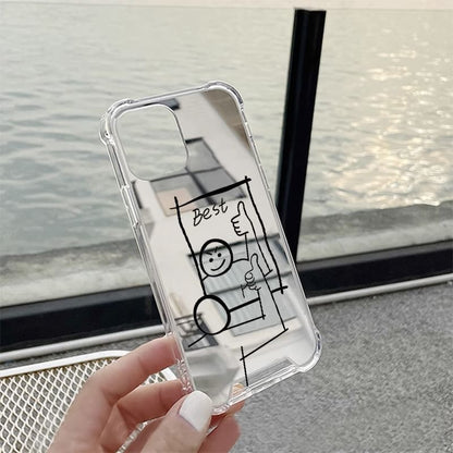 Cartoon Case Mirrored Phone