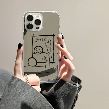 Cartoon Case Mirrored Phone