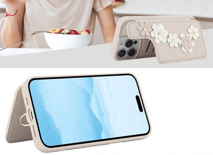 Phone Case Leather Faux Floral