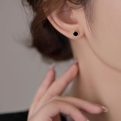 Square Ear Stud Silver Sterling