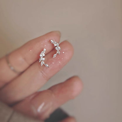 Sterling Ear Silver Stud Rhinestone