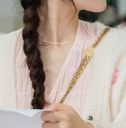 Necklace Beaded Pearl Faux