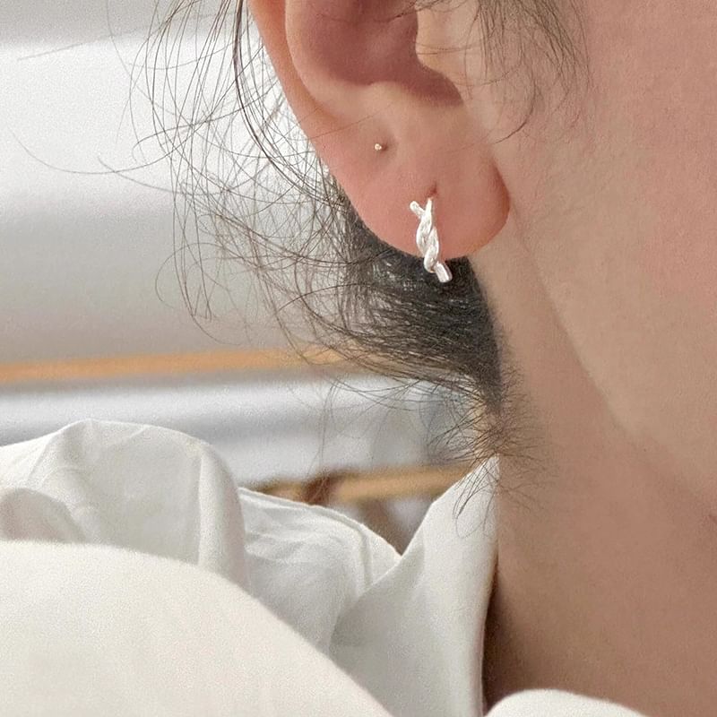 Twisted Huggie Earring
