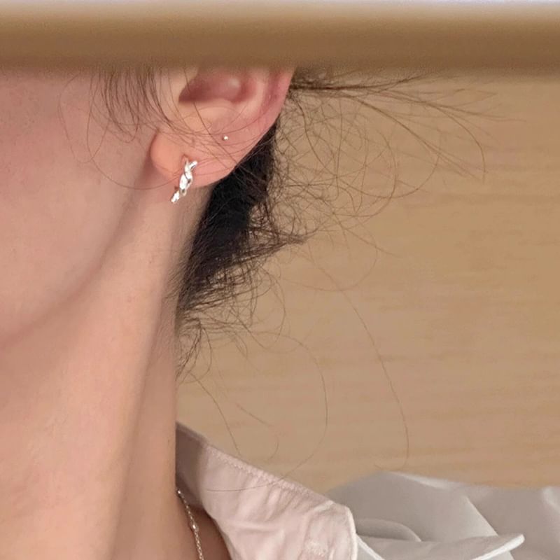 Twisted Huggie Earring