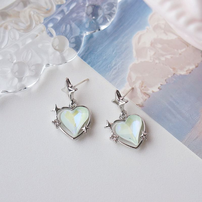 / On Heart Clip Star Earring Drop