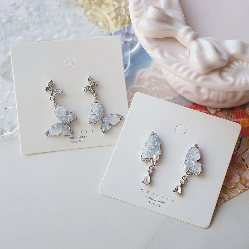 Drop Earring Butterfly Clip / On