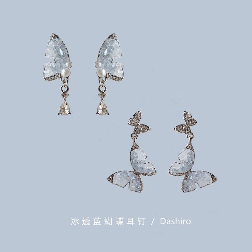 Drop Earring Butterfly Clip / On