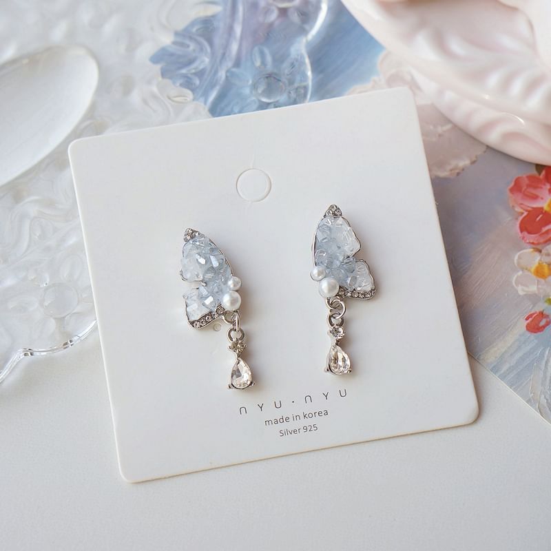 Drop Earring Butterfly Clip / On
