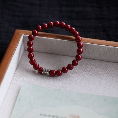 Silver Beaded Charm Bracelet