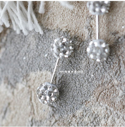 Ball Stud Earring Rhinestone