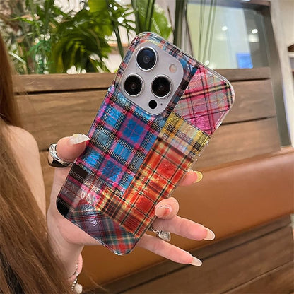 Case Phone Plaid Holographic