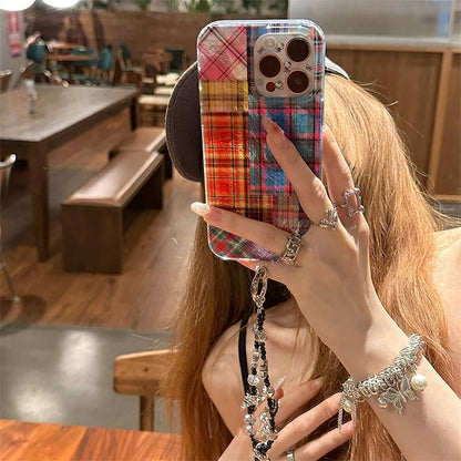 Case Phone Plaid Holographic