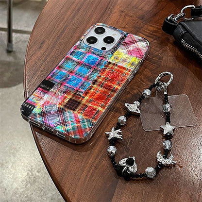 Case Phone Plaid Holographic