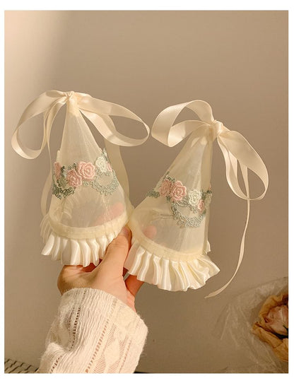 Hat Party Embroidered Ruffle