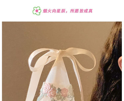 Hat Party Embroidered Ruffle