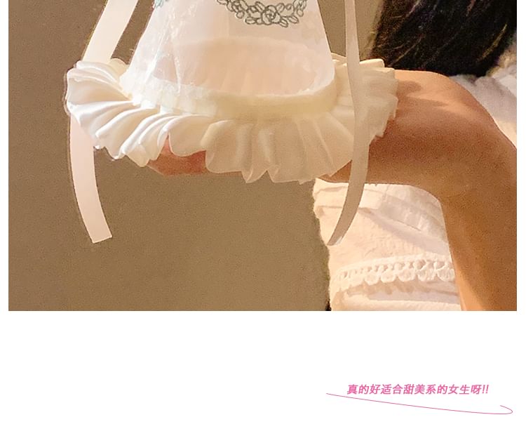 Hat Party Embroidered Ruffle