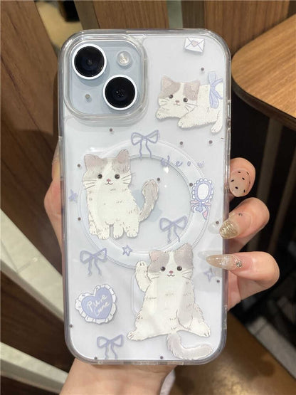 Magnetic Case Phone (Compatible MagSafe) with Cat