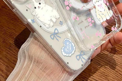 Magnetic Case Phone (Compatible MagSafe) with Cat