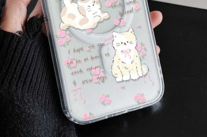 Magnetic Case Phone (Compatible MagSafe) with Cat