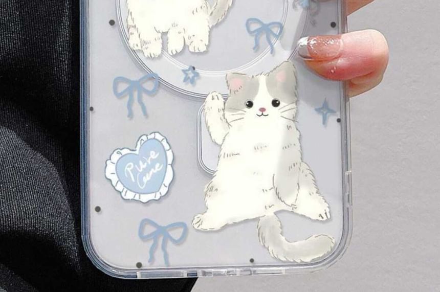 Magnetic Case Phone (Compatible MagSafe) with Cat